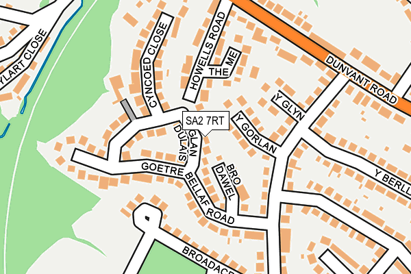 SA2 7RT map - OS OpenMap – Local (Ordnance Survey)