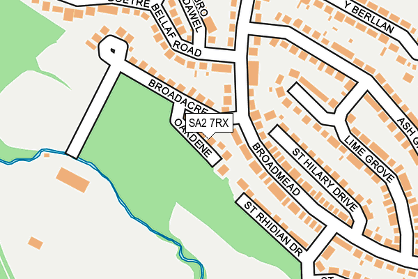 SA2 7RX map - OS OpenMap – Local (Ordnance Survey)