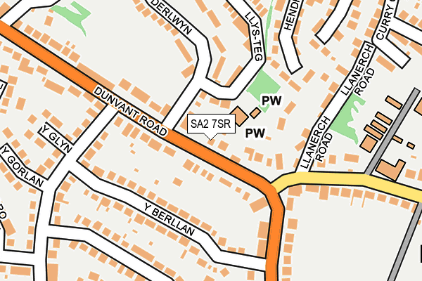 SA2 7SR map - OS OpenMap – Local (Ordnance Survey)