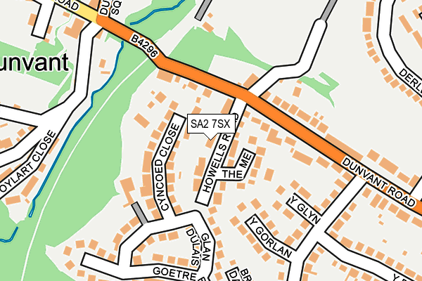 SA2 7SX map - OS OpenMap – Local (Ordnance Survey)