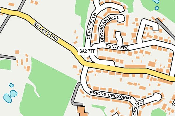 SA2 7TF map - OS OpenMap – Local (Ordnance Survey)