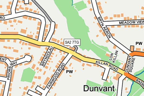 SA2 7TG map - OS OpenMap – Local (Ordnance Survey)