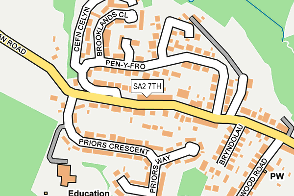 SA2 7TH map - OS OpenMap – Local (Ordnance Survey)