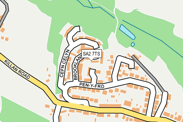SA2 7TS map - OS OpenMap – Local (Ordnance Survey)