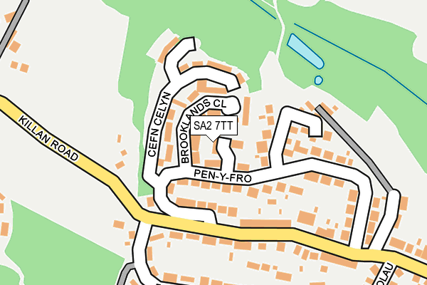 SA2 7TT map - OS OpenMap – Local (Ordnance Survey)