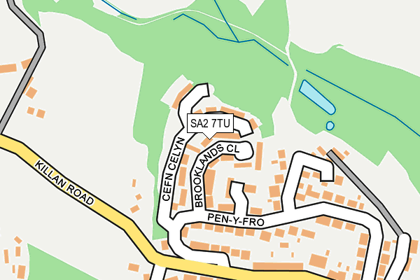 SA2 7TU map - OS OpenMap – Local (Ordnance Survey)