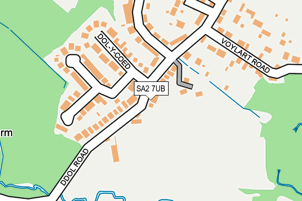 SA2 7UB map - OS OpenMap – Local (Ordnance Survey)