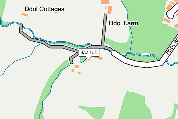 SA2 7UD map - OS OpenMap – Local (Ordnance Survey)