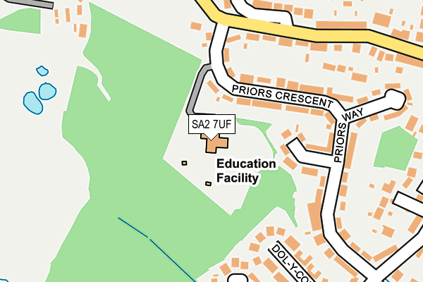 SA2 7UF map - OS OpenMap – Local (Ordnance Survey)