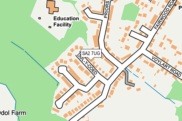 SA2 7UG map - OS OpenMap – Local (Ordnance Survey)