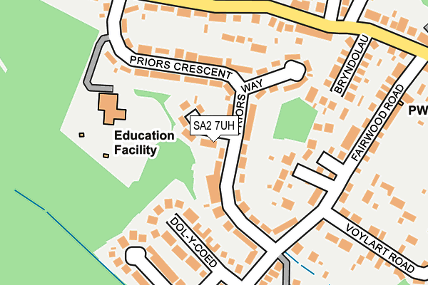 SA2 7UH map - OS OpenMap – Local (Ordnance Survey)