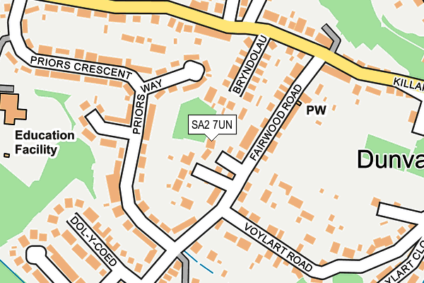 SA2 7UN map - OS OpenMap – Local (Ordnance Survey)