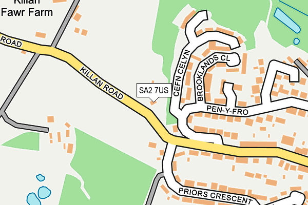 SA2 7US map - OS OpenMap – Local (Ordnance Survey)