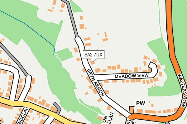 SA2 7UX map - OS OpenMap – Local (Ordnance Survey)