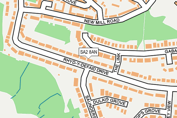 SA2 8AN map - OS OpenMap – Local (Ordnance Survey)