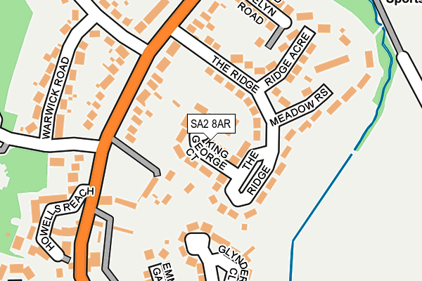 SA2 8AR map - OS OpenMap – Local (Ordnance Survey)