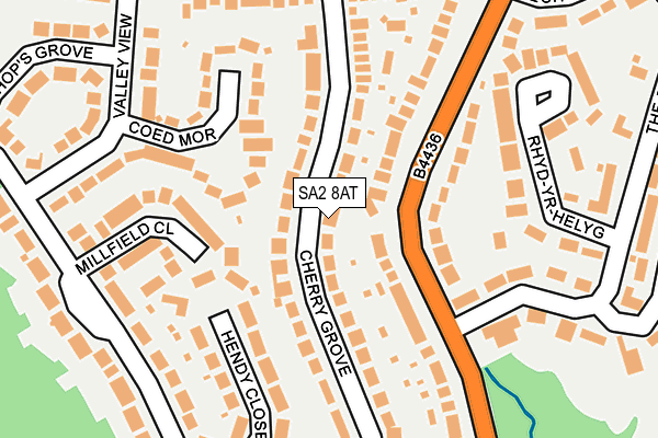SA2 8AT map - OS OpenMap – Local (Ordnance Survey)