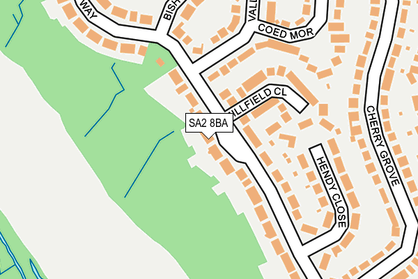SA2 8BA map - OS OpenMap – Local (Ordnance Survey)