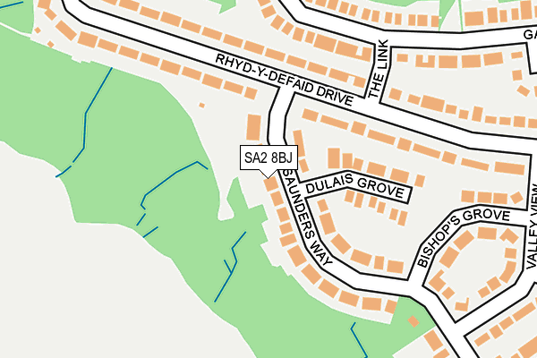 SA2 8BJ map - OS OpenMap – Local (Ordnance Survey)