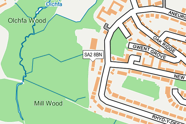 SA2 8BN map - OS OpenMap – Local (Ordnance Survey)