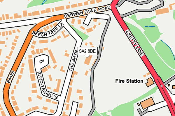 SA2 8DE map - OS OpenMap – Local (Ordnance Survey)