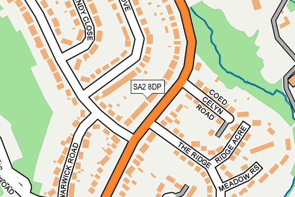 SA2 8DP map - OS OpenMap – Local (Ordnance Survey)