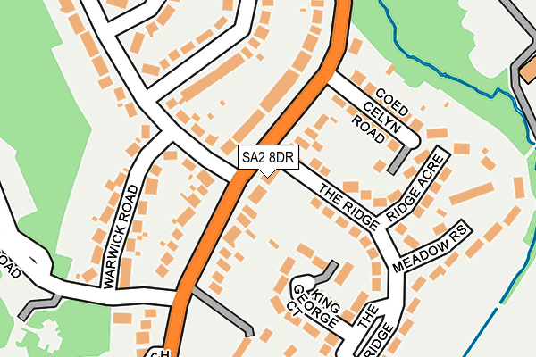SA2 8DR map - OS OpenMap – Local (Ordnance Survey)