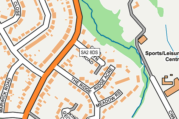 SA2 8DS map - OS OpenMap – Local (Ordnance Survey)