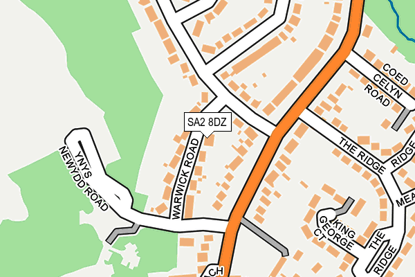 SA2 8DZ map - OS OpenMap – Local (Ordnance Survey)