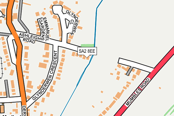 SA2 8EE map - OS OpenMap – Local (Ordnance Survey)