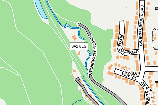 SA2 8EG map - OS OpenMap – Local (Ordnance Survey)