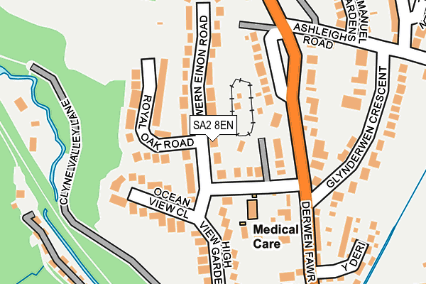 SA2 8EN map - OS OpenMap – Local (Ordnance Survey)