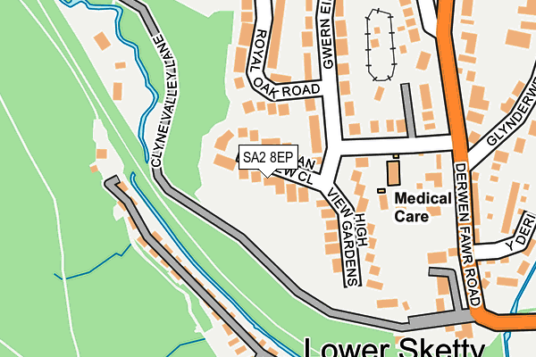 SA2 8EP map - OS OpenMap – Local (Ordnance Survey)