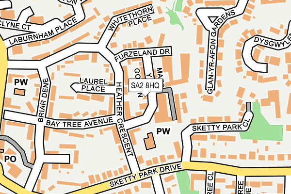 SA2 8HQ map - OS OpenMap – Local (Ordnance Survey)