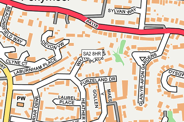 SA2 8HR map - OS OpenMap – Local (Ordnance Survey)