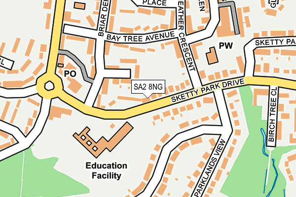 SA2 8NG map - OS OpenMap – Local (Ordnance Survey)