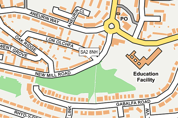 SA2 8NH map - OS OpenMap – Local (Ordnance Survey)