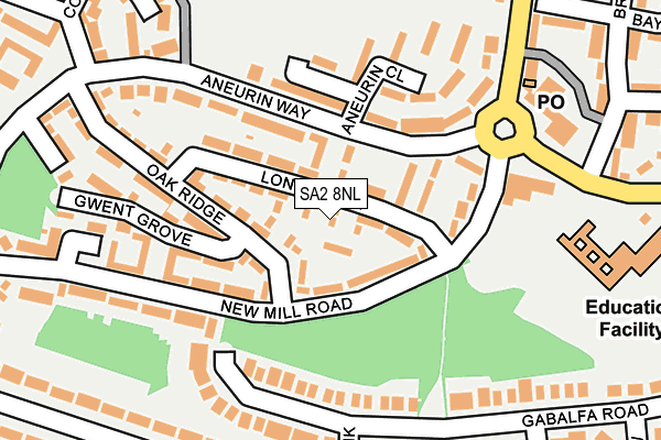 SA2 8NL map - OS OpenMap – Local (Ordnance Survey)