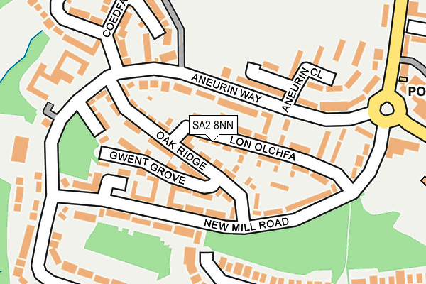 SA2 8NN map - OS OpenMap – Local (Ordnance Survey)