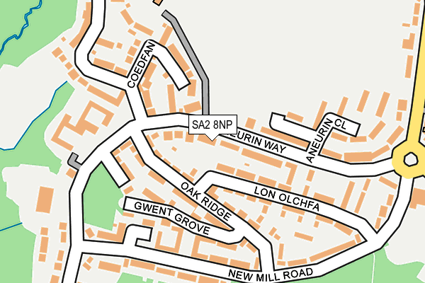 SA2 8NP map - OS OpenMap – Local (Ordnance Survey)