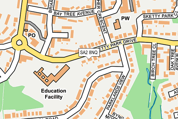 SA2 8NQ map - OS OpenMap – Local (Ordnance Survey)