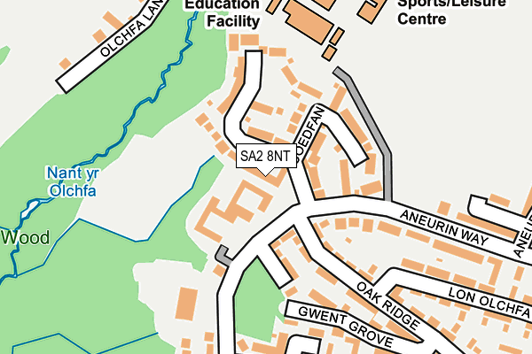 SA2 8NT map - OS OpenMap – Local (Ordnance Survey)