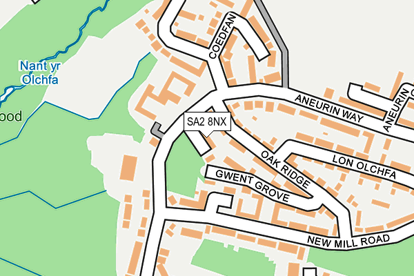 SA2 8NX map - OS OpenMap – Local (Ordnance Survey)