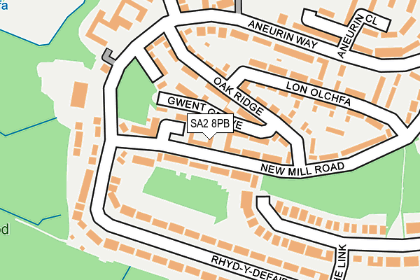 SA2 8PB map - OS OpenMap – Local (Ordnance Survey)