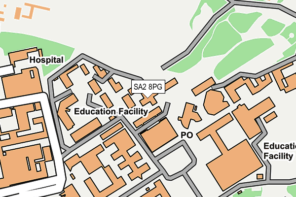 SA2 8PG map - OS OpenMap – Local (Ordnance Survey)