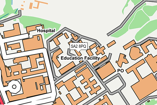 SA2 8PQ map - OS OpenMap – Local (Ordnance Survey)