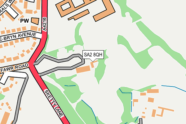 SA2 8QH map - OS OpenMap – Local (Ordnance Survey)