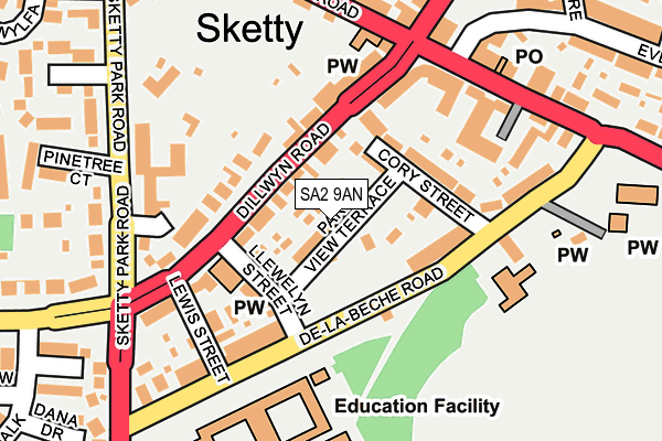 SA2 9AN map - OS OpenMap – Local (Ordnance Survey)