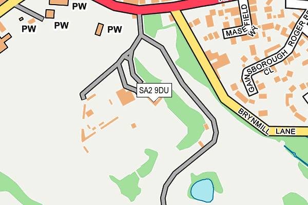 SA2 9DU map - OS OpenMap – Local (Ordnance Survey)
