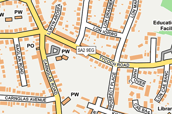SA2 9EG map - OS OpenMap – Local (Ordnance Survey)